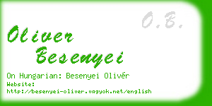 oliver besenyei business card